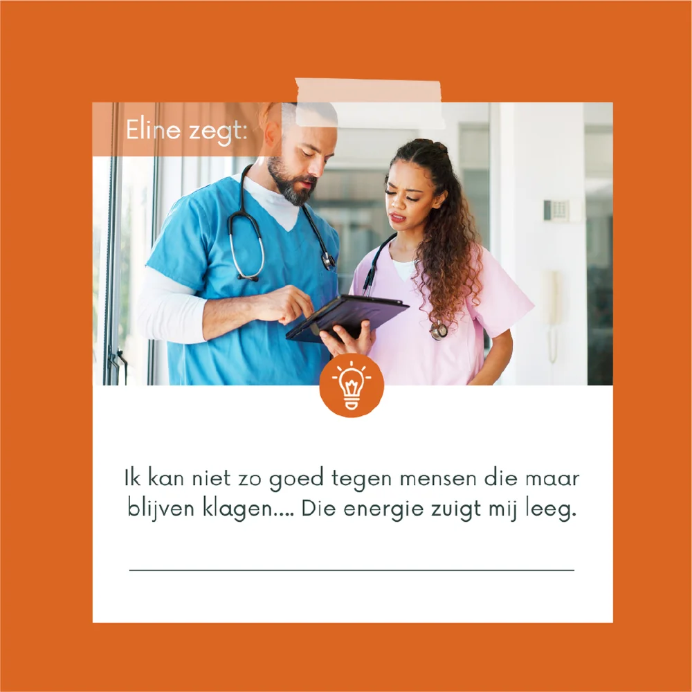 Socialmediapost voor Noordhoff gericht op zorgmedewerkers